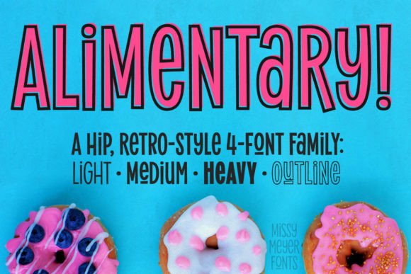 Alimentary Font for Handmade and Commercial Design Projects
