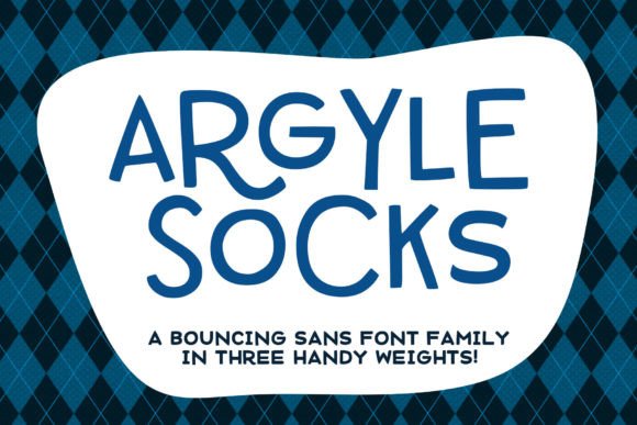 Argyle Socks Font for Handmade Creations
