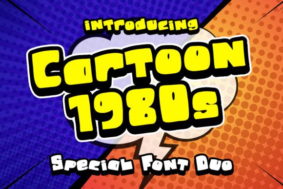 Cartoon 1980s Font for Business Branding