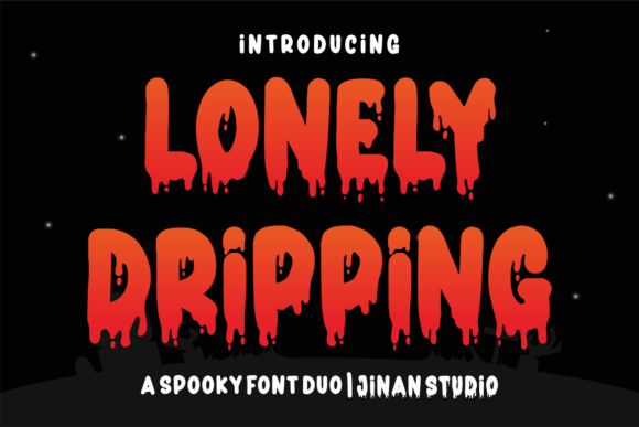 Lonely Dripping: A Spooky Display Font for Halloween and Horror-Themed Designs