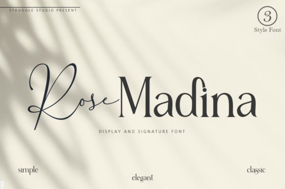 Rose Madina: A Handcrafted Display Font for Branding