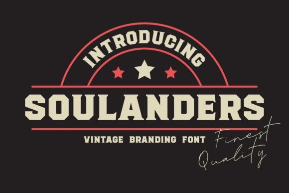 Soulanders Font for Vintage Branding
