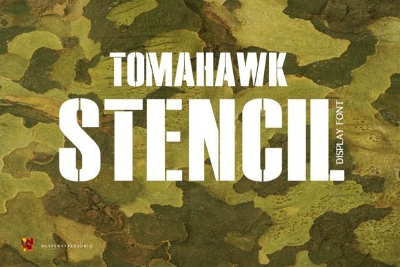 Tomahawk Stencil Font for Bold Digital Campaigns